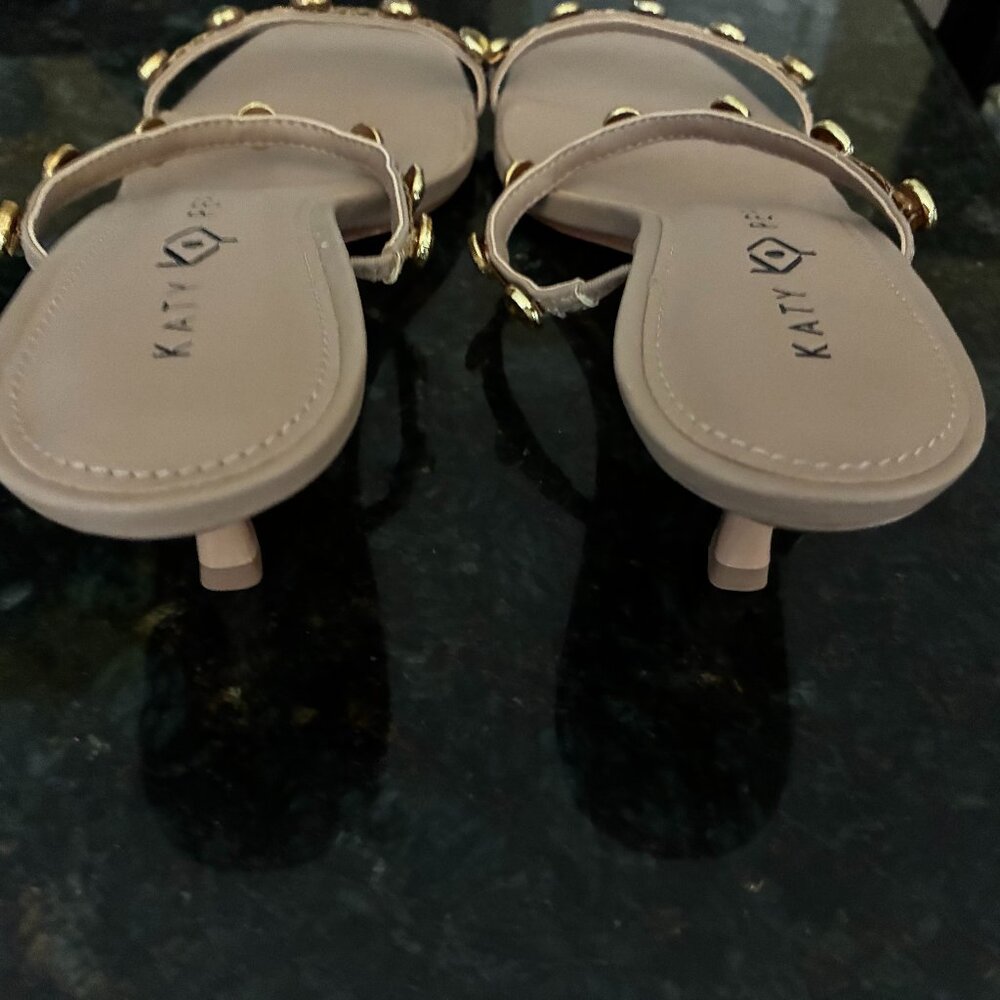 Katy Perry Shoes Women's The Ladie Gemstone Sandal Heeled Taupe 6.5-NEW; No Box - Picture 6 of 7